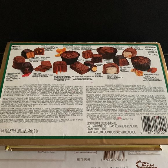 3 - 1980-2000's Vintage Total Whitman's Sampler Assorted Chocolate Boxes (Empty) - Picture 8 of 13